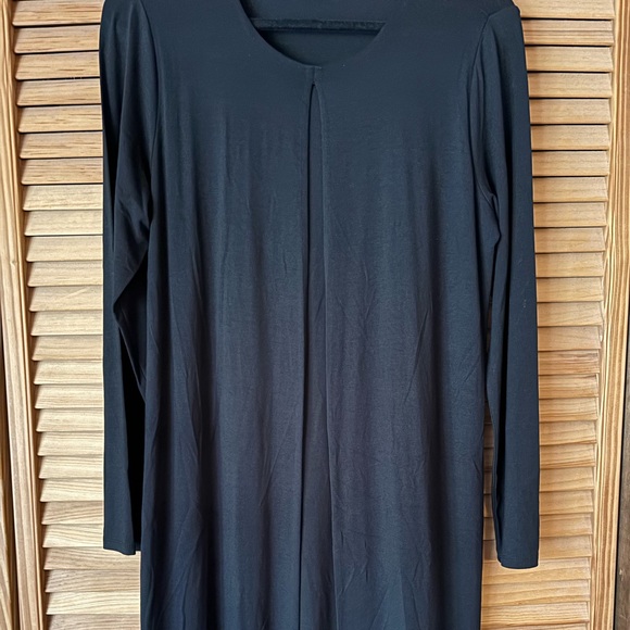 JJill  Wearever Collection black one piece jacket dress. Size Medium - Picture 1 of 5